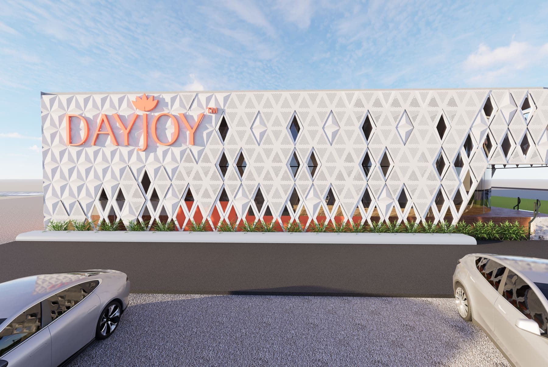 A facade option from design development, before the built system was chosen