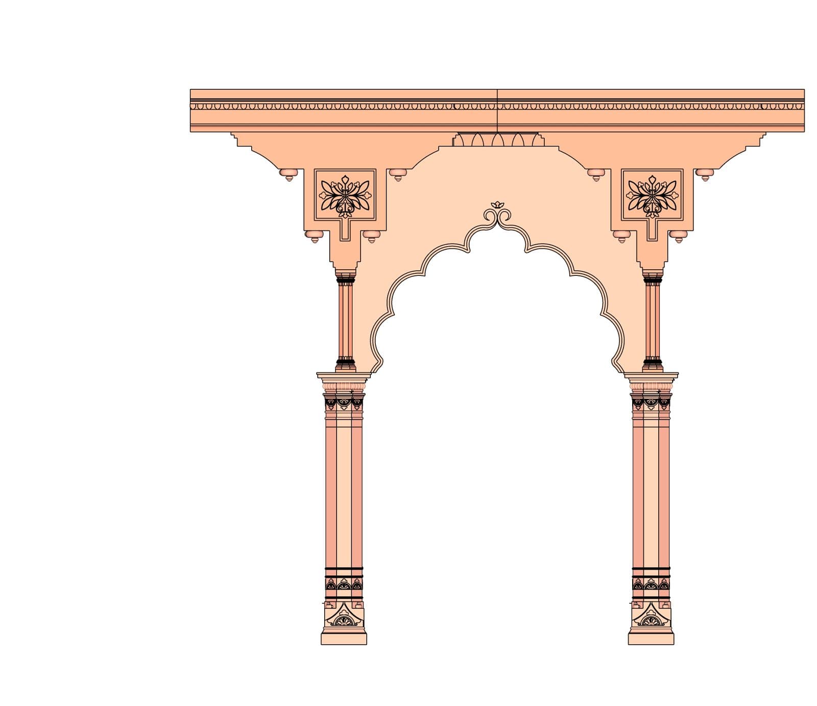 Type 1 arch, the working product drawing